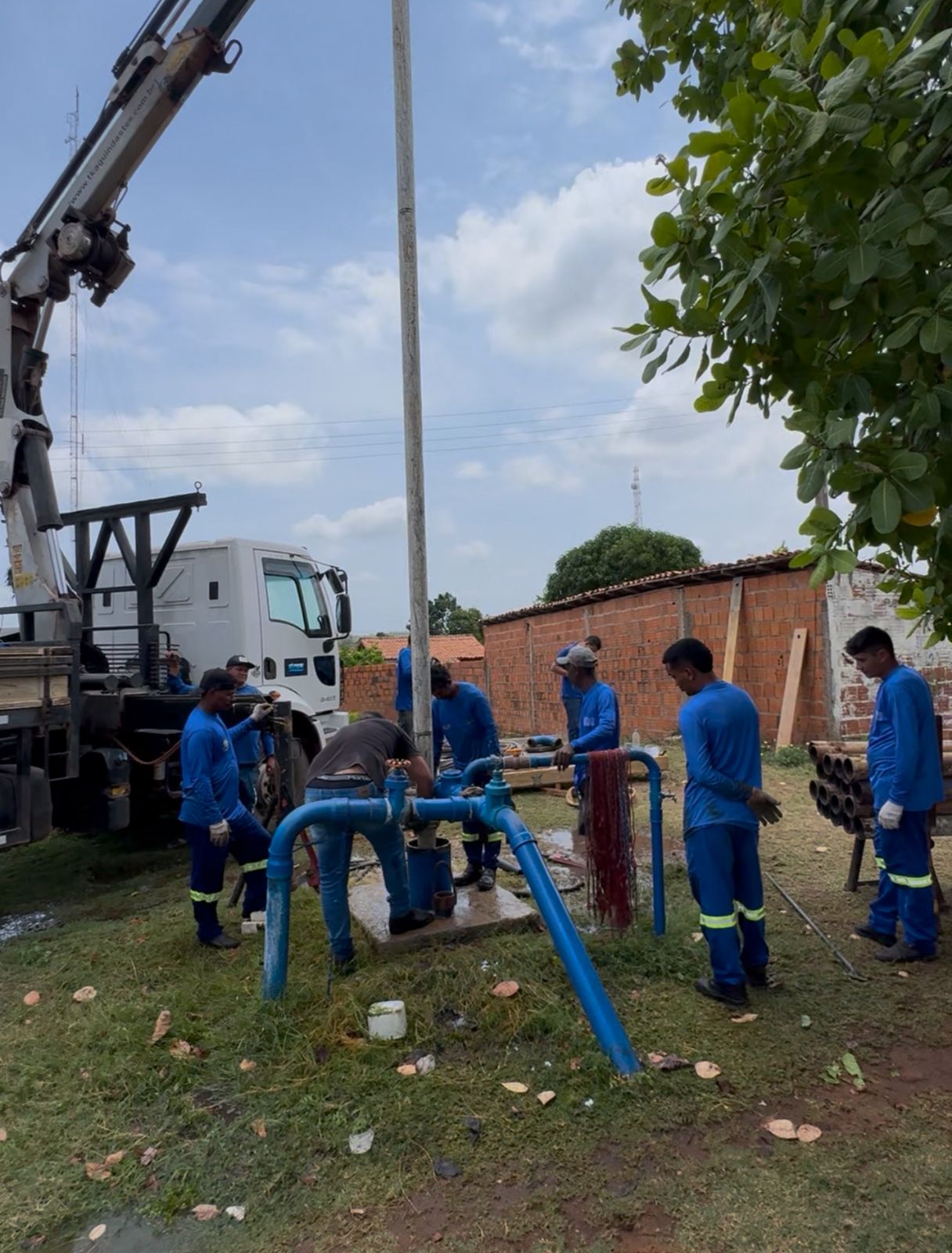 Substituição de um conjunto motobomba