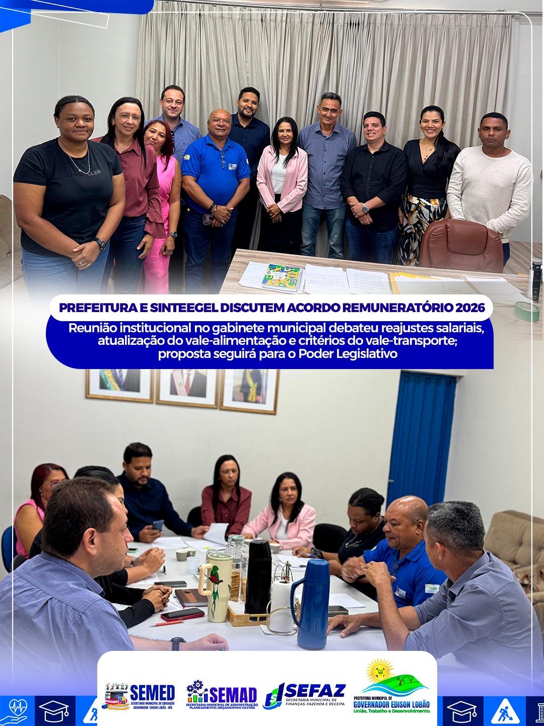 Reunião Institucional com gestão Municipal e o SINTEEGEL