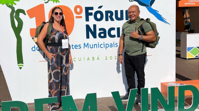 Geraldo Braga e Denise Petuba participam do Foram Nacional de Educação em Cuibá MT