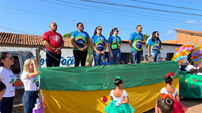 Comemoração da Semana da Pátria com desfile cívico no povoado Ribeirãozinho da Roça