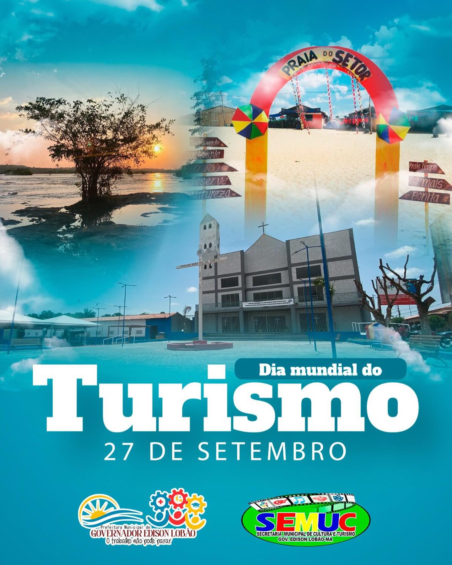 Prefeitura lembra o Dia Mundial do Turismo com publicação no site oficial da gestão municipal