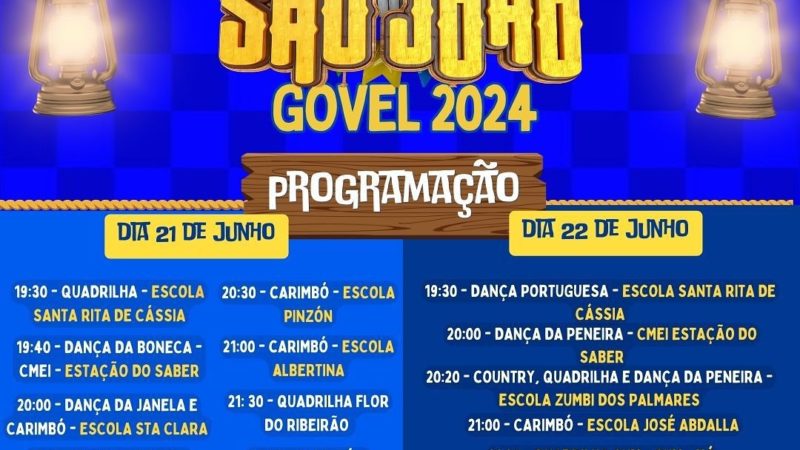 Começa hoje dia 21 a programação do São João de Governador Edison Lobão com apresentações na Praça Moisés Santos